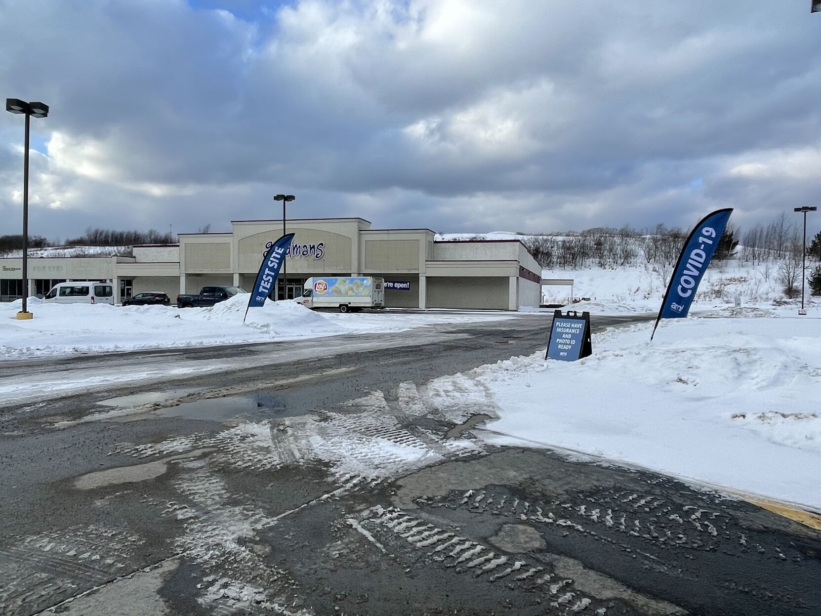 COVID testing site Bucktail Plaza